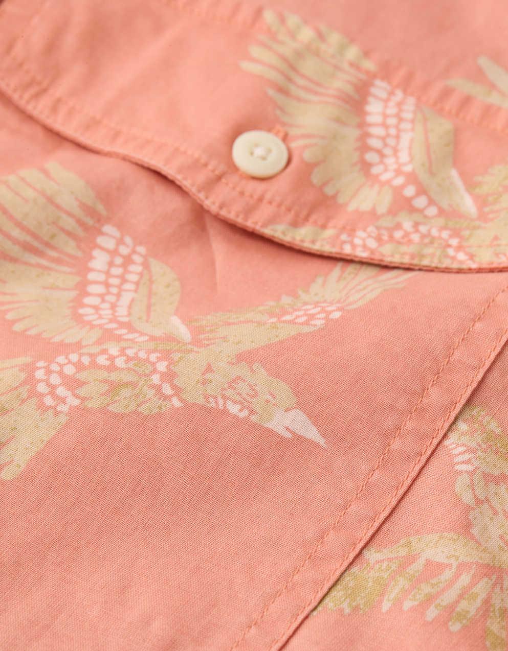 AE Poolside Linen-Blend Striped Button-Up Shirt