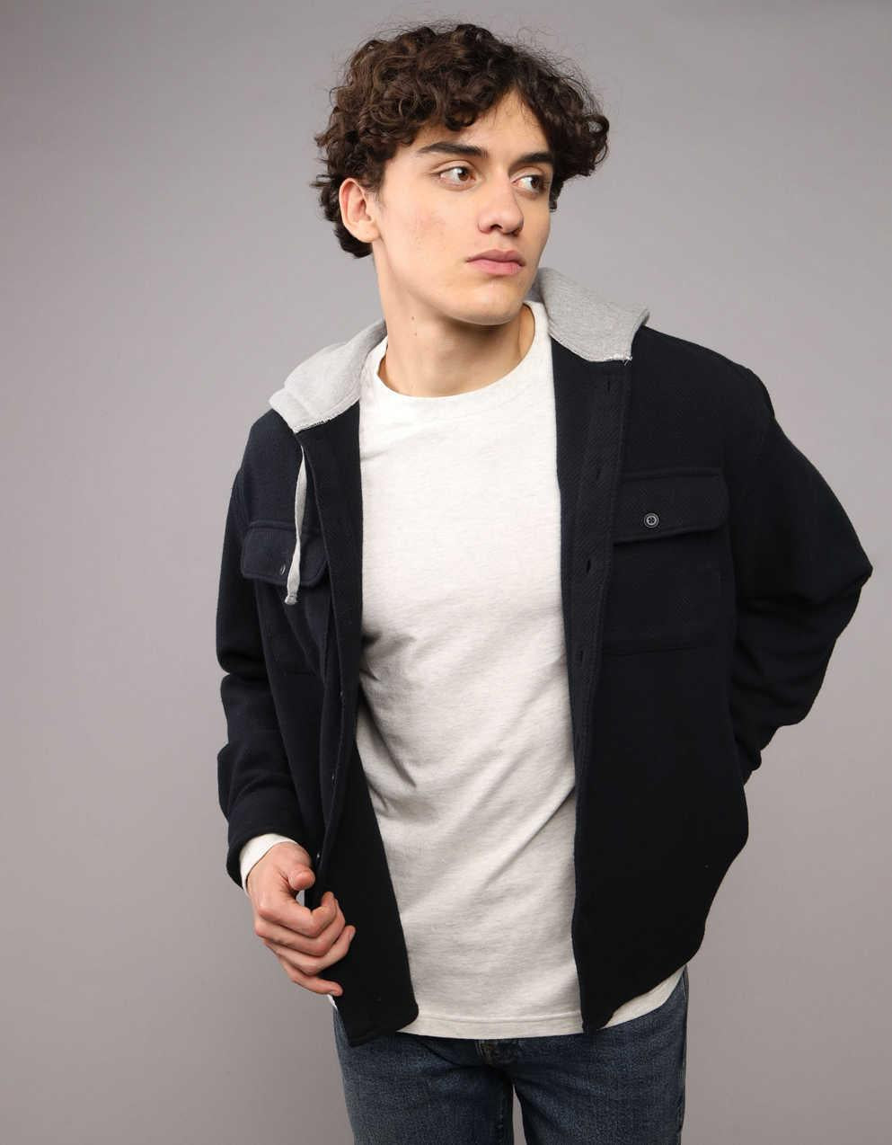 AE Hooded Flannel Shirt