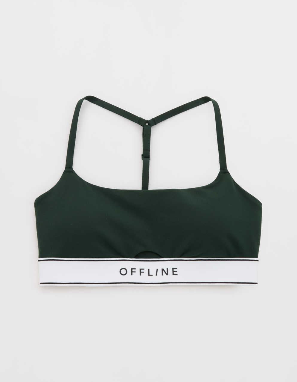OFFLINE By Aerie The Hugger Logo Elastic Sports Bra
