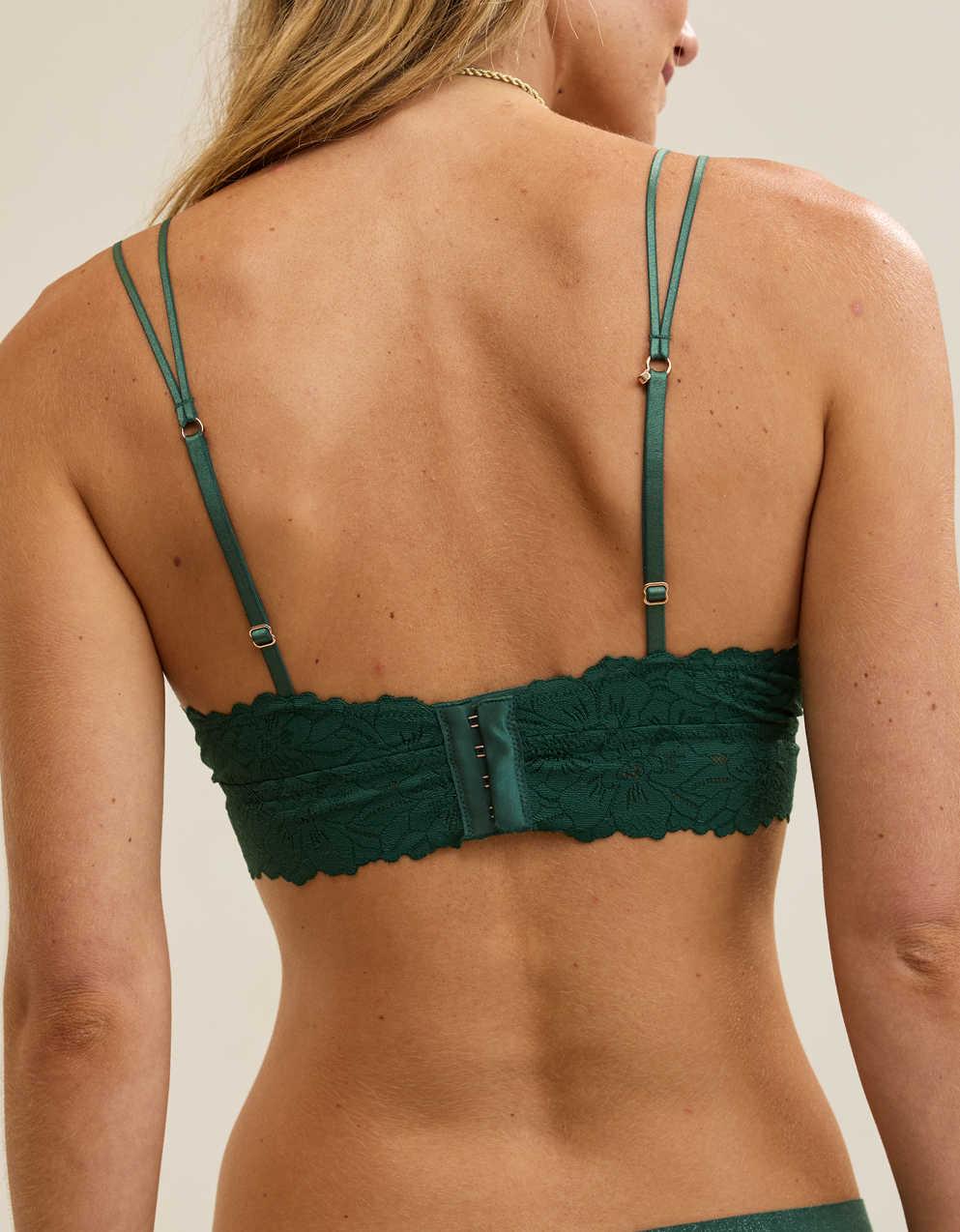 Show Off Rosey Lace Padded Plunge Bralette