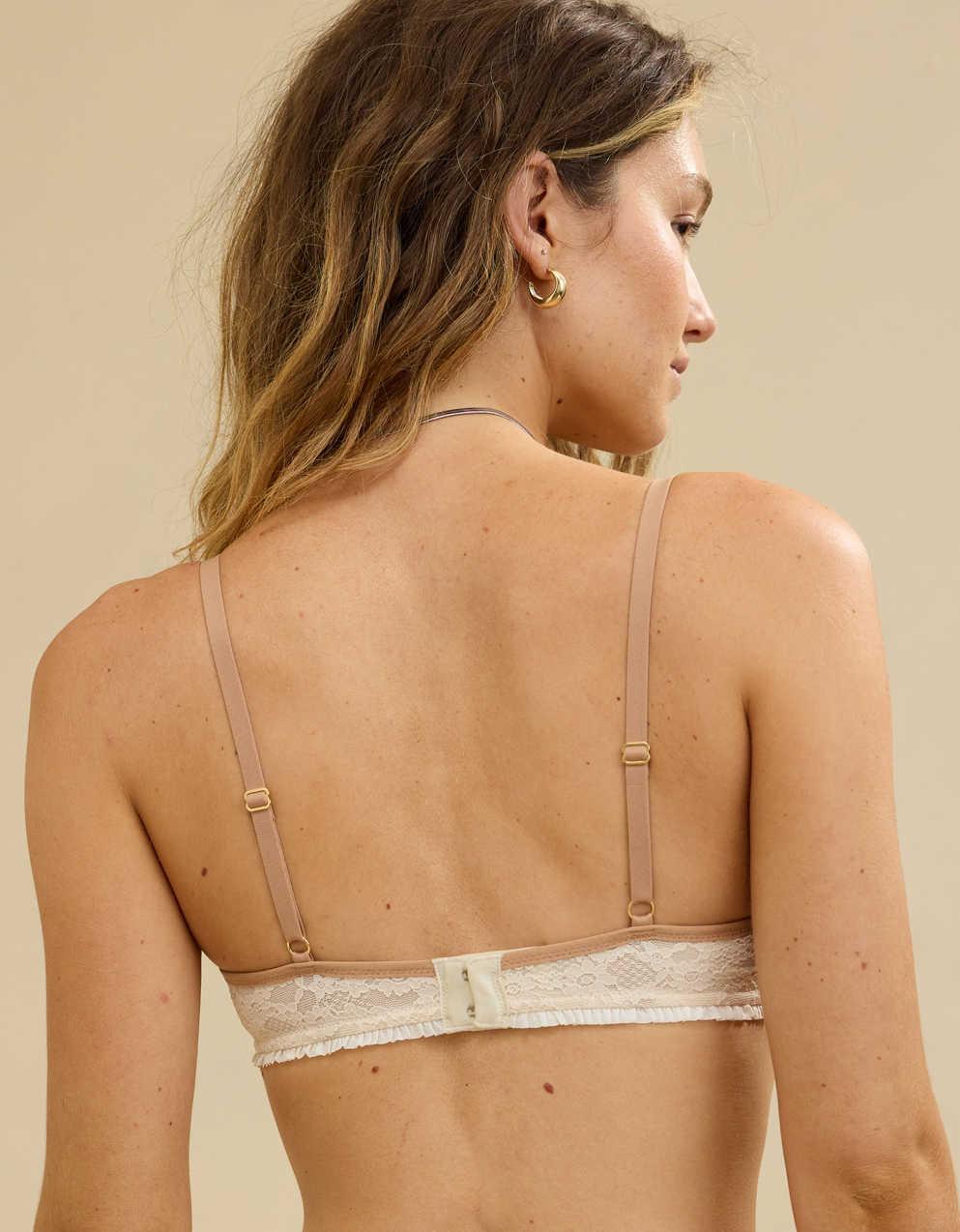 Show Off Vintage Lace Plunge Push Up Bra