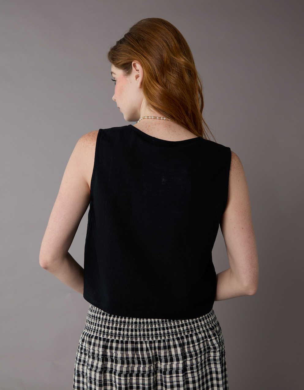 AE Tie Front Quilted Vest
