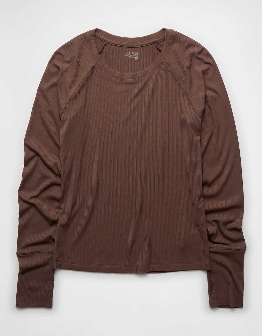 OFFLINE By Aerie Thumbs Up Fitted Ribbed T-Shirt