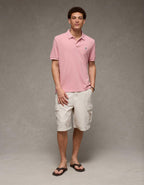 AE Standard Fit Pop Logo Pique Polo Shirt