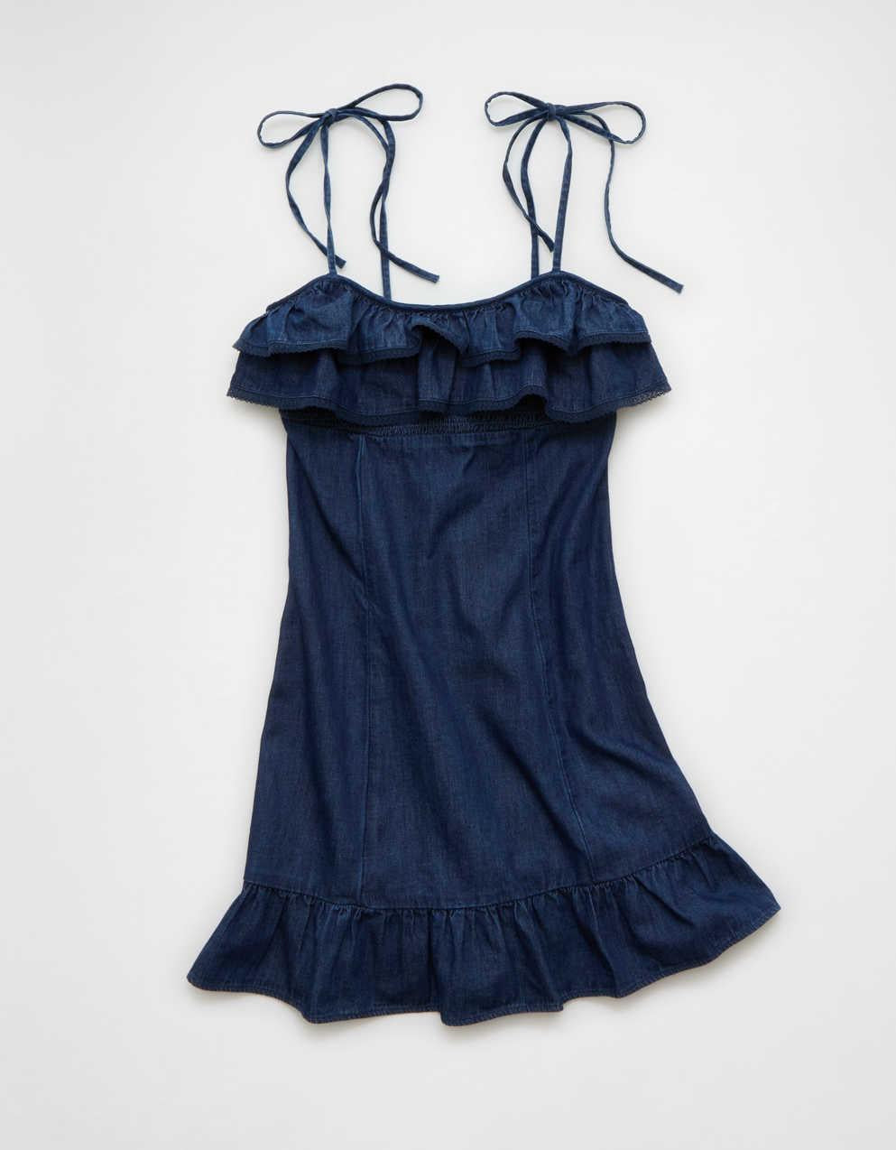 AE Ruffle Tie-Strap Mini Dress
