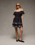 AE Off-The-Shoulder Smocked Mini Dress