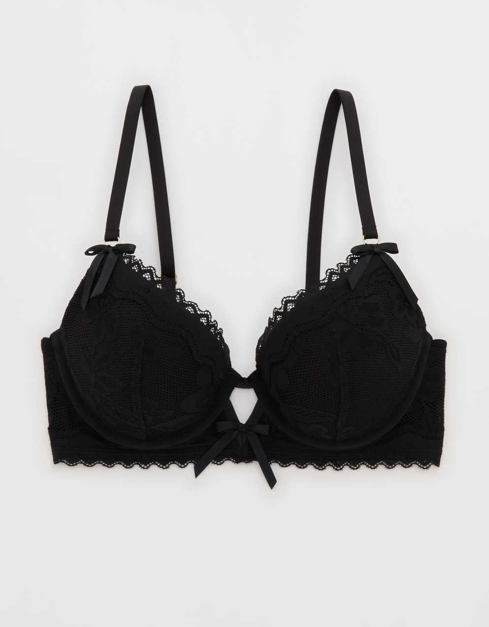 Show Off Feeling Femme Lace Plunge Push Up Bra