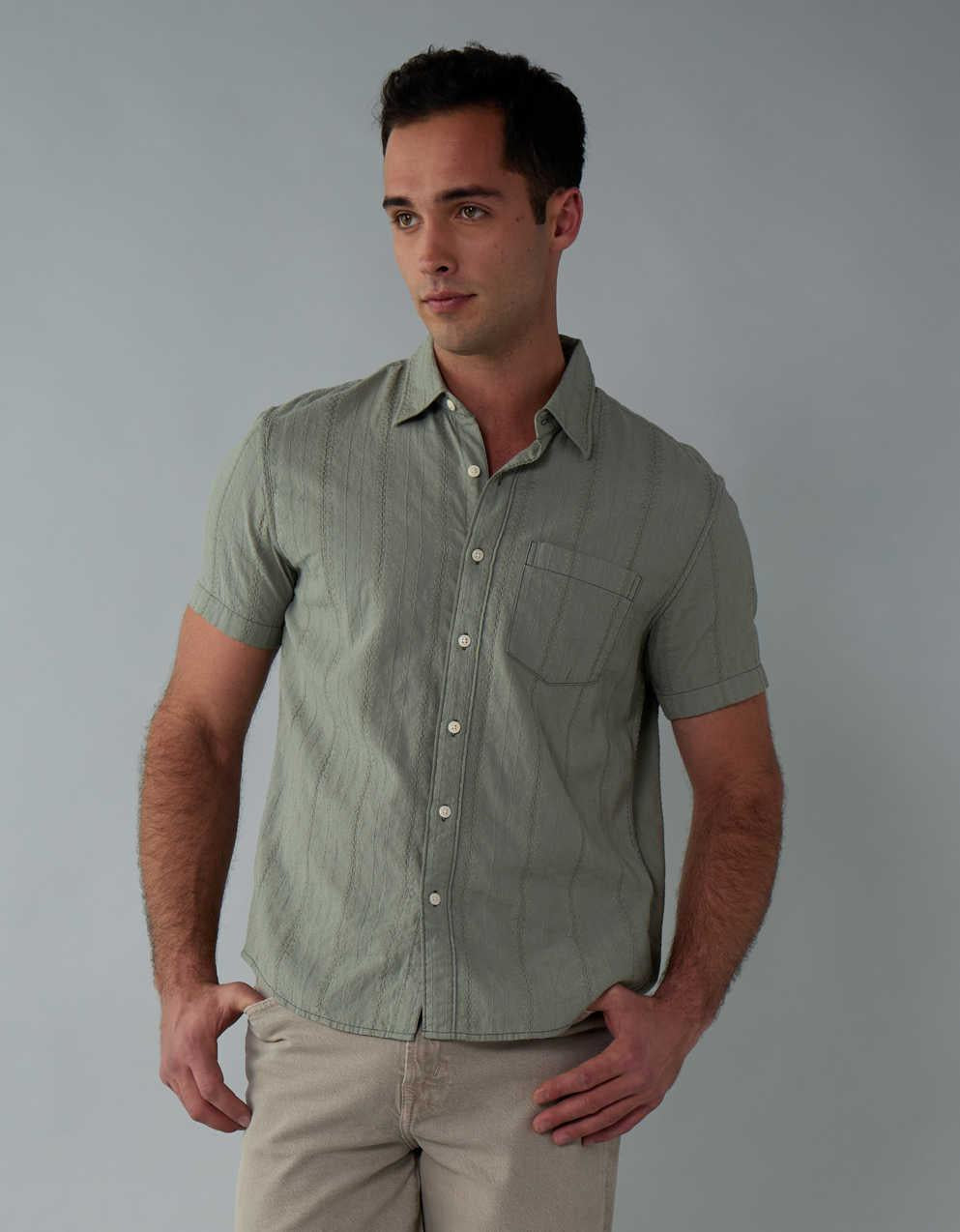 AE Poolside Printed Button-Up Shirt
