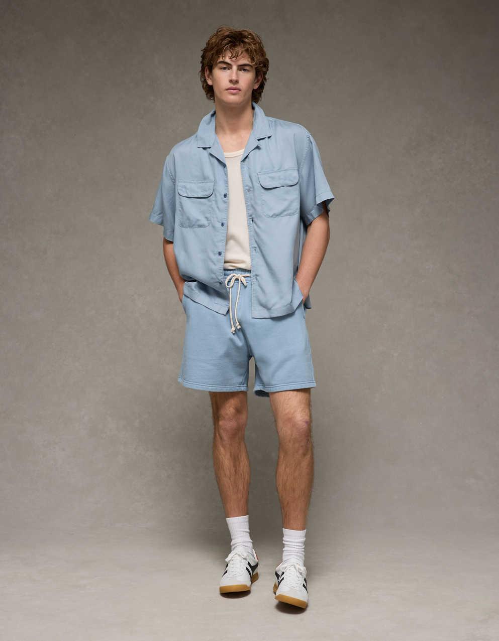 AE Relaxed Fit Short-Sleeve Camp Collar Shirt