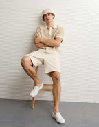 AE Striped Button-Up Sweater Polo