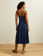 AE Knit Tie-Back Godet Midi Dress