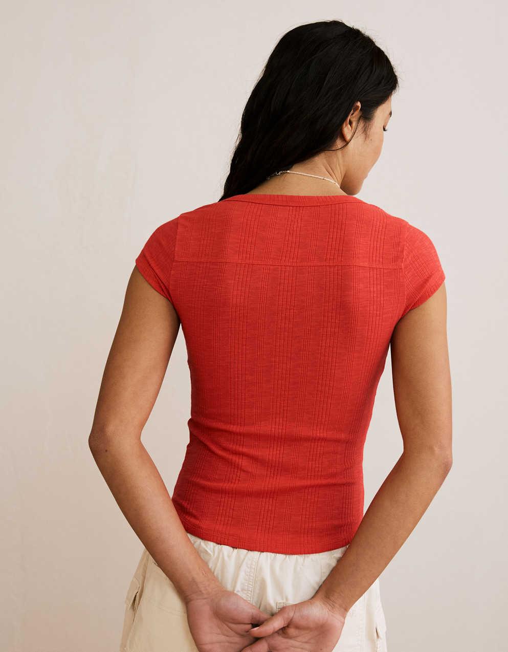 AE V-Neck Henley T-Shirt