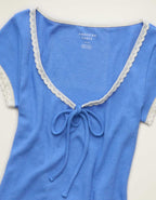 AE Keyhole Hey Baby Waffle Tee