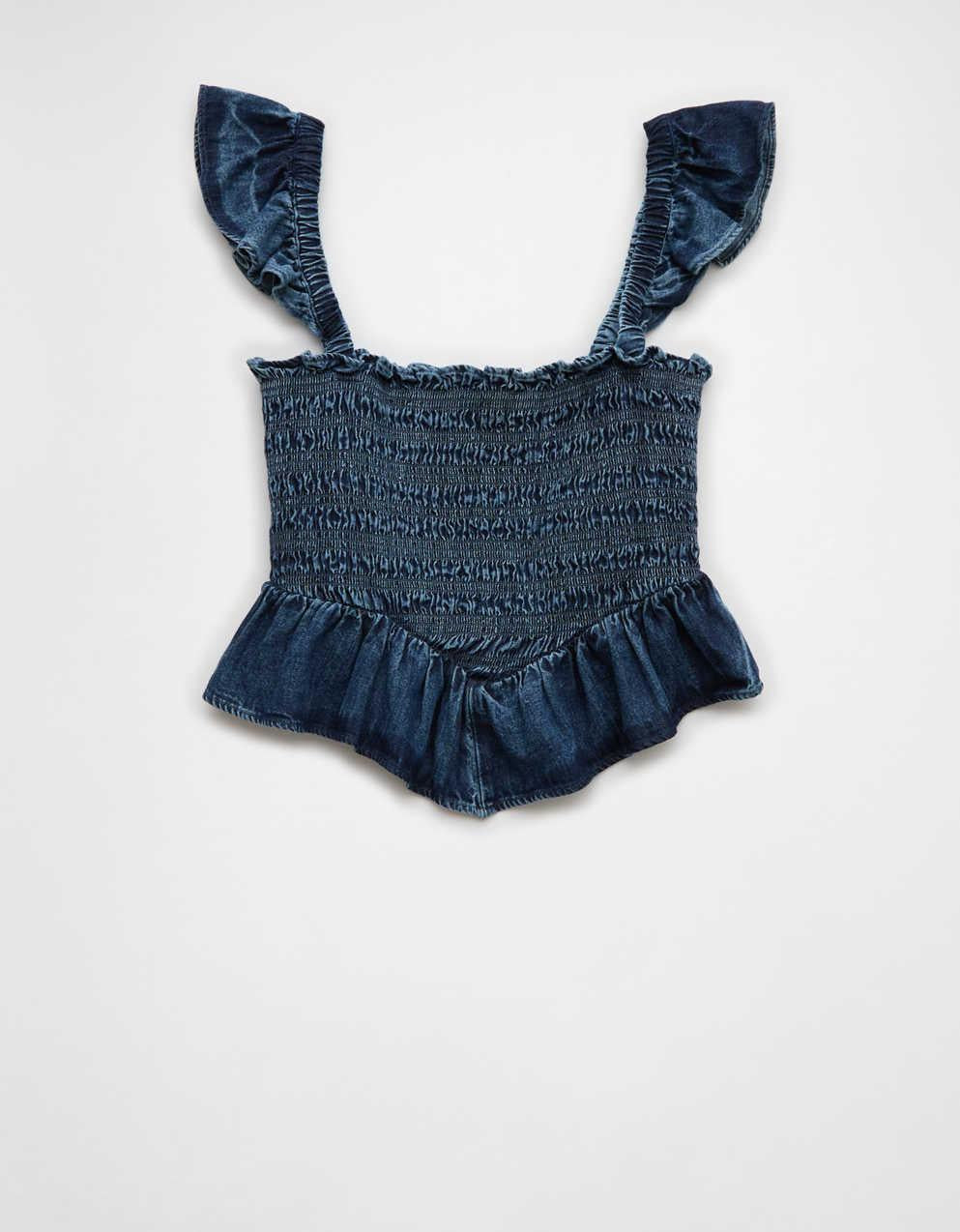 AE Bella Smocked Crop Top