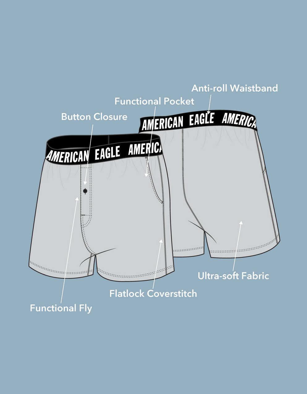 AEO Men's Pride Poplin Pocket Boxer Short