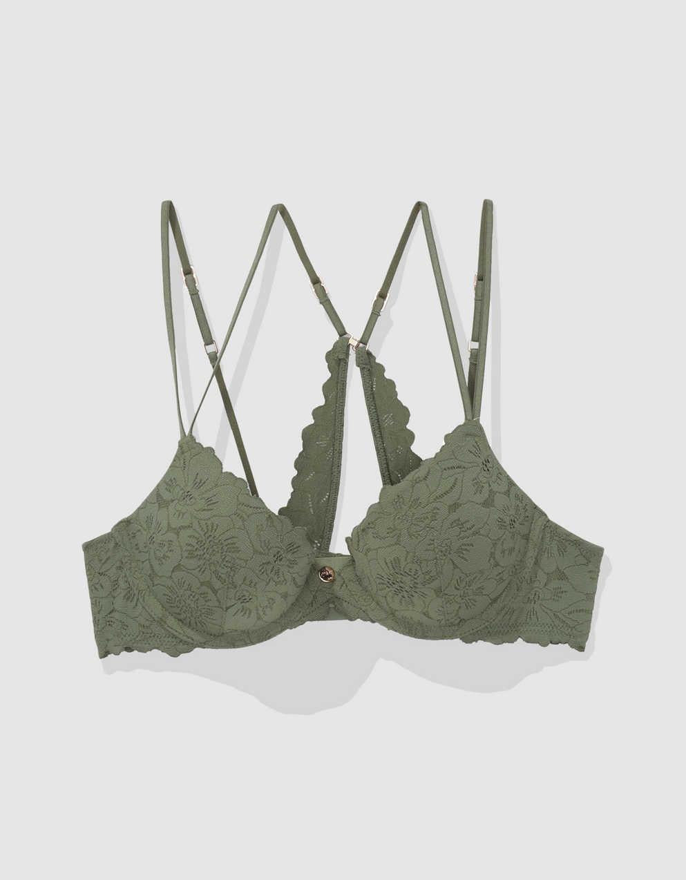 Show Off Rosey Lace Demi Push Up Bra