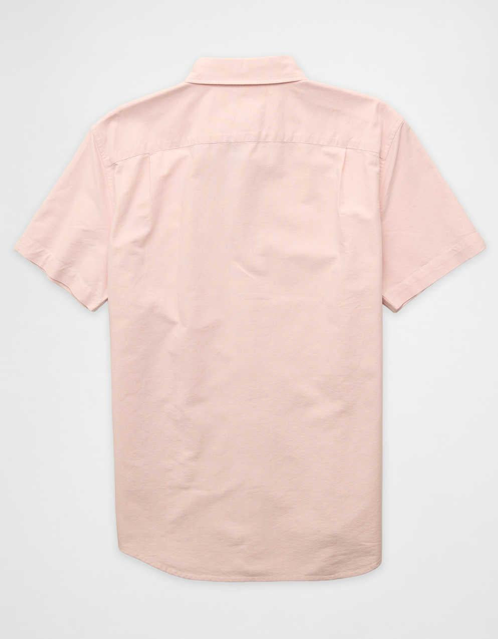 AE Short-Sleeve Slim Fit Button-Up Shirt